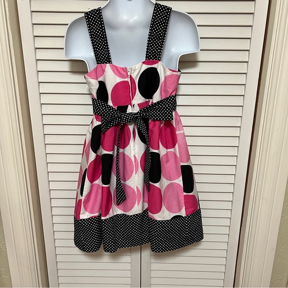 BONNIE JEAN Girls Dress Black White Pink Geometric Sleeveless Summer Dress 4/4T - Picture 5 of 5